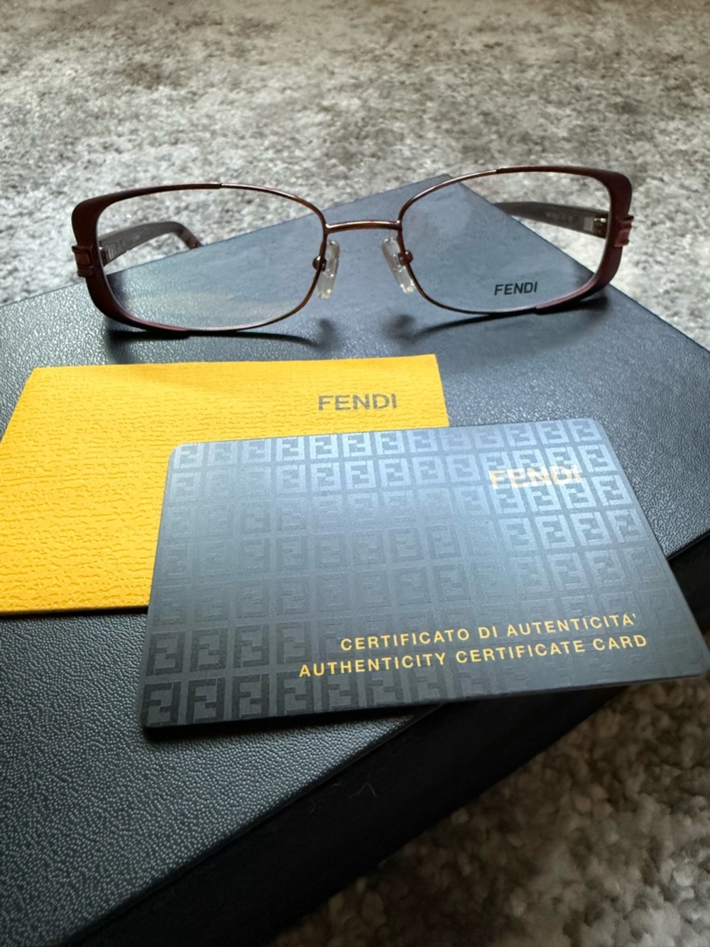 Fendi Rectangular Glasses in Red
